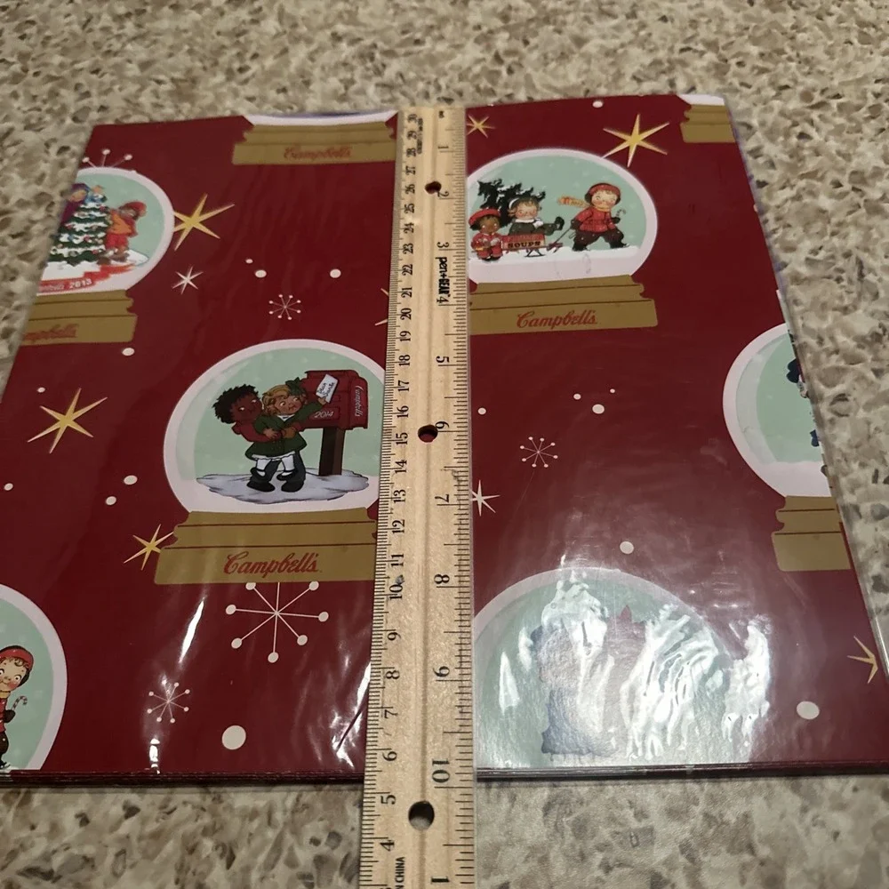 Vintage Campbell's Soup Rare Christmas Wrapping Paper
